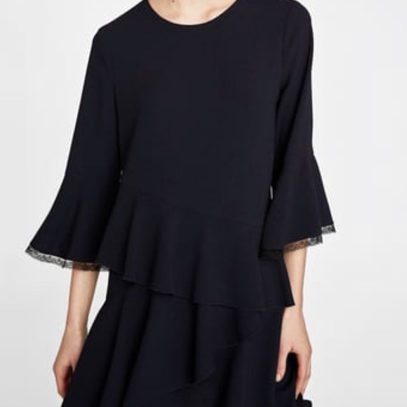 Zara Frilly Dress Size XS - Picture 3 of 7